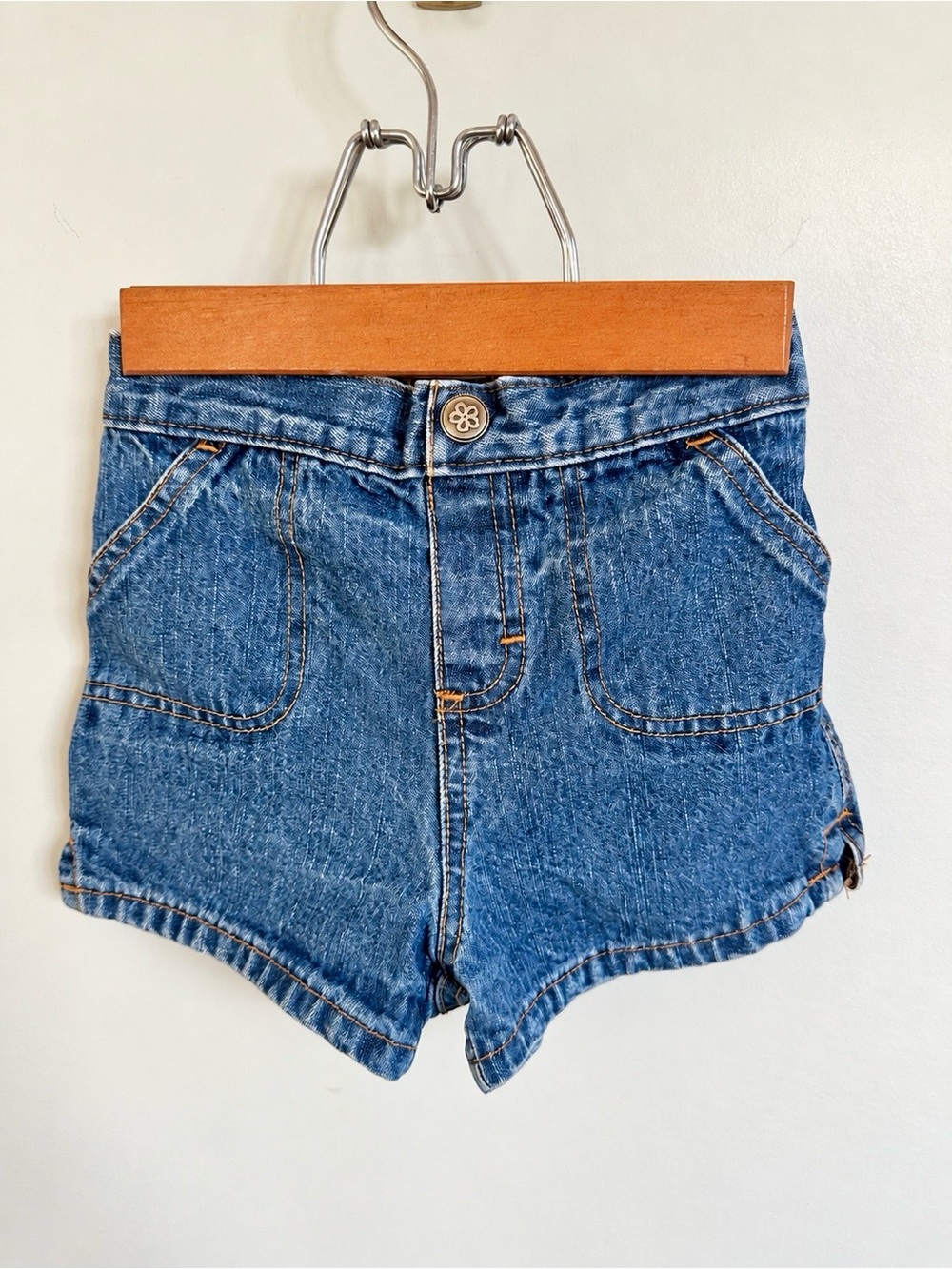 Circo Girls Denim Shorts Size 5T Elastic Waist Retro Jean Shorts Vintage